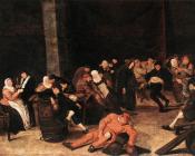 弗朗斯 哈尔斯 : Harmen Peasants At A Wedding Feast